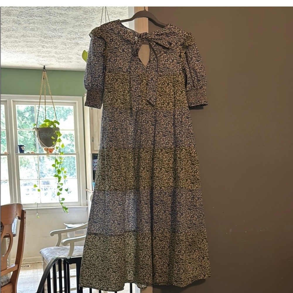 💙HYACINTH HOUSE Green & Blue Floral
Barton Midi Dress M💚 - Picture 7 of 10